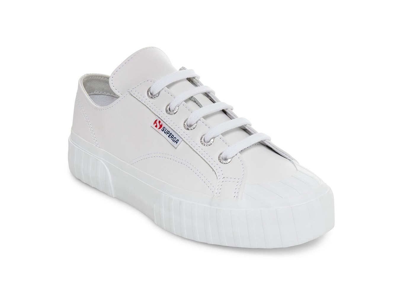 Zapatillas Superga Mujer Blancas - 2630 Cownappau Cuero - 437259ZQA